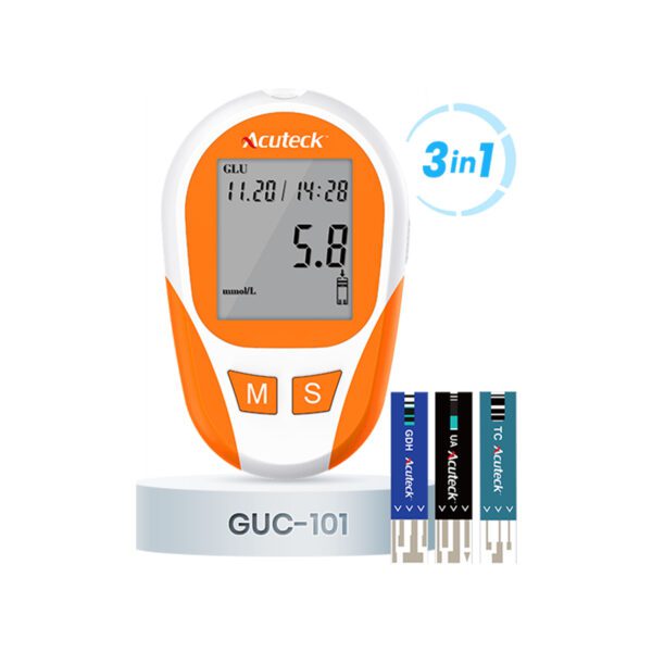 Acuteck 3 in 1 - Blood Glucose, Uric Acid and Total Cholesterol Monitor